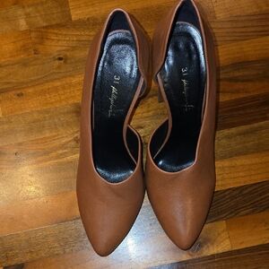 3.1 Phillip Lim Alec D’Orsay Pumps - Brandy Tan Leather - Size 39